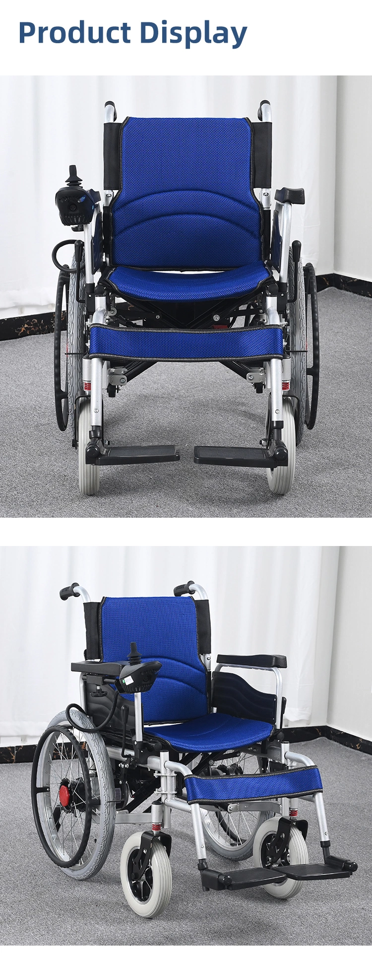 China Factory Supply Folding Motorized Power Electric Reclining Wheelchair