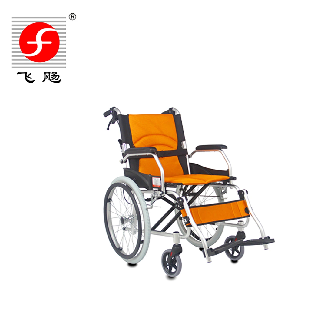Portable Lightweight Aluminum Transport Manual Wheelchair for Disabled and Elderly
